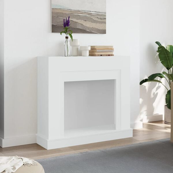 vidaXL Fireplace Surround White 100x30x87.5 cm Engineered Wood