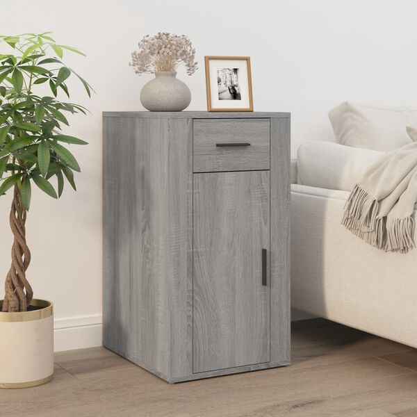 vidaXL Desk Cabinet Grey Sonoma 40x49x75 cm Engineered Wood