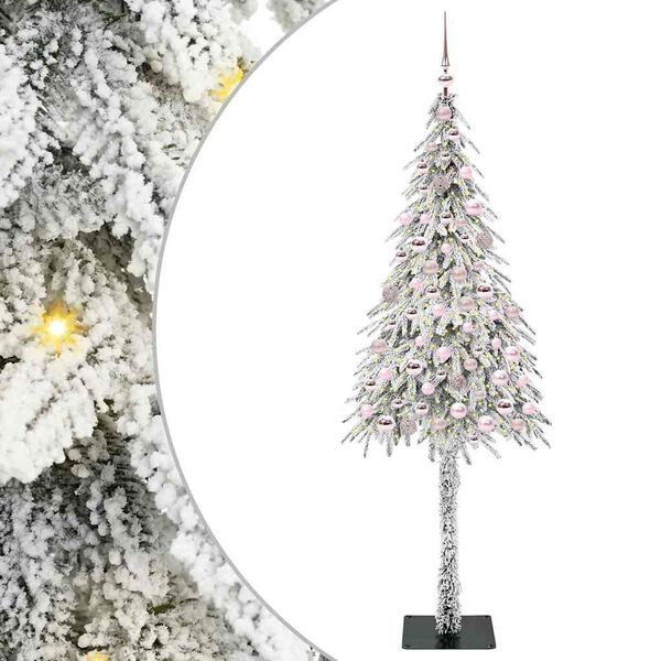 vidaXL Christmas Tree with 300 LEDs White 180 cm PE and Steel