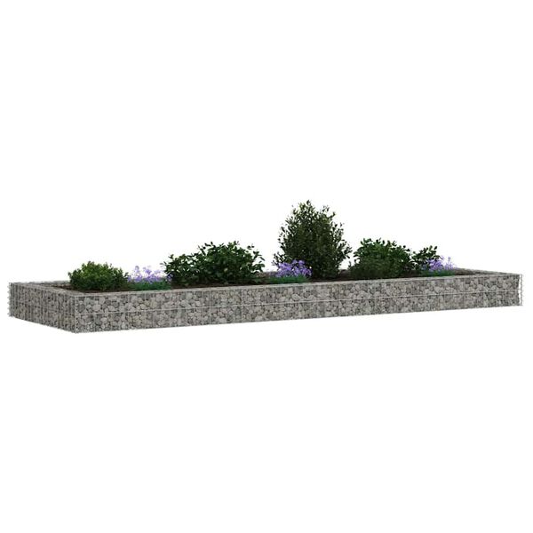 vidaXL Gabion Raised Bed Galvanised Steel 300x100x20 cm