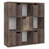 vidaXL Bookshelf Smoked Oak 88.5x27.5x88 cm Engineered Wood