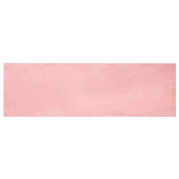 vidaXL Faux Rabbit Fur Rug Olite Pink 80 x 250 cm Polyester