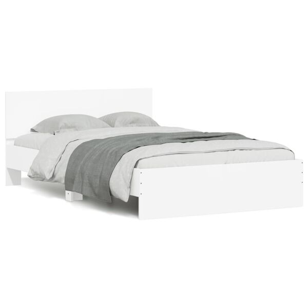 vidaXL Bed Frame without Mattress White 120x200 cm