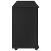 vidaXL Rolling Cabinet Black 100 x 39 x 65.5 cm Solid Pine Wood