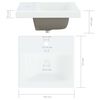 vidaXL Built-in Basin with Faucet 42x39x18 cm Ceramic White