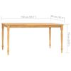 vidaXL 7 Piece Garden Dining Set Solid Teak Wood