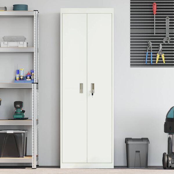 vidaXL Storage Cabinet 2 pcs White 60 x 40 x180 cm Cold-Rolled Steel