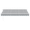 vidaXL Manual Retractable Awning With LED Anthracite&White 350x250 cm
