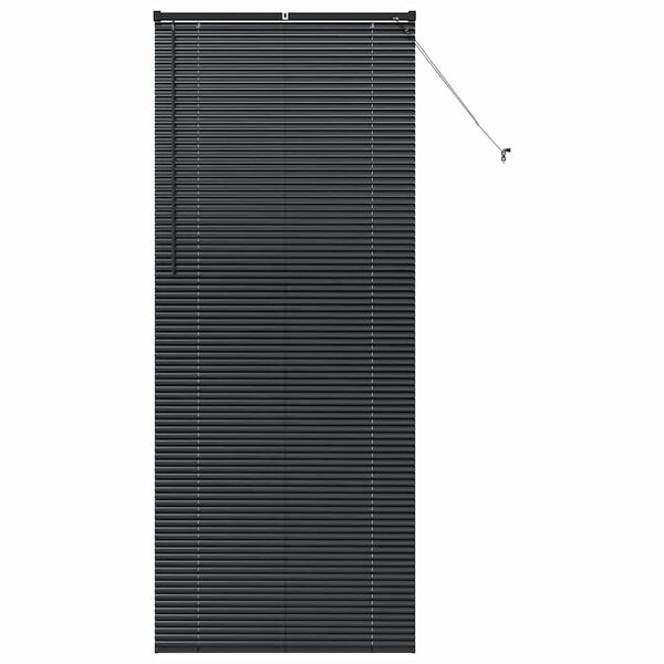 vidaXL Venetian Blinds Height Adjustable Black 220 x 95 cm Aluminium