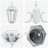 vidaXL Garden Light Post White Aluminium and Glass