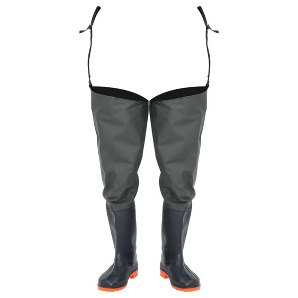 vidaXL Hip Waders Dark Green Size 38