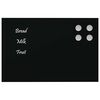 vidaXL Wall-mounted Magnetic Board Black 30x20 cm Tempered Glass