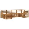 vidaXL Sectional Sofa Set 5 pcs Natural Solid Acacia Wood