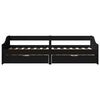 vidaXL Day Bed with 2 Drawers without Mattress IRUN Black 90x200 cm
