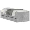 vidaXL Bed Frame with Drawers without Mattress Concrete Grey 100x200 cm