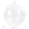 vidaXL Christmas Bauble Set 100 pcs Transparent &Oslash; 10 cm Plastic