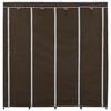 vidaXL Wardrobe with 4 Compartments Brown 175x45x170 cm