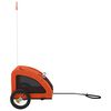 vidaXL Pet Bike Trailer Orange Oxford Fabric and Iron
