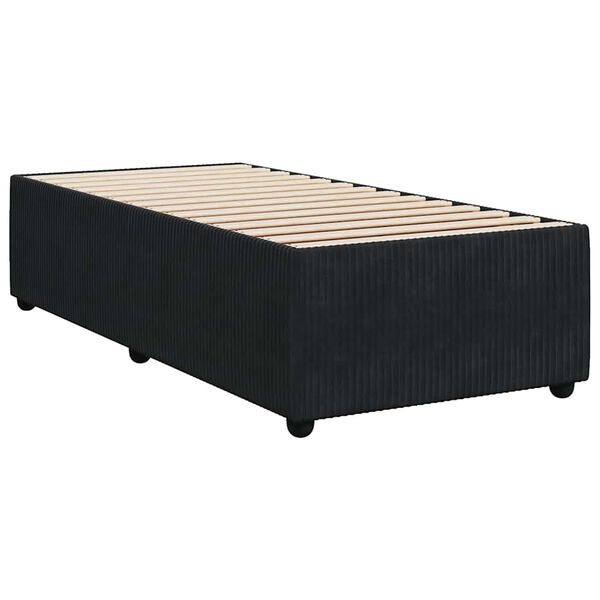 vidaXL Bed Frame without Mattress Black 80x200 cm Velvet