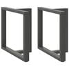 vidaXL Dining Table Legs T-Shaped&nbsp;2 pcs Anthracite 70x35x(72-73) cm Steel