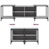 vidaXL TV Cabinet Grey Sonoma 153x37x50 cm Engineered Wood