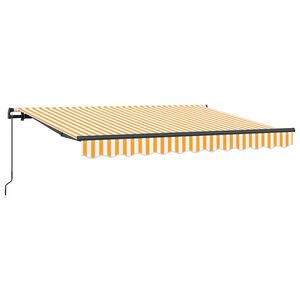 vidaXL Retractable Awning Manual Yellow 300 x 200 cm Fabric
