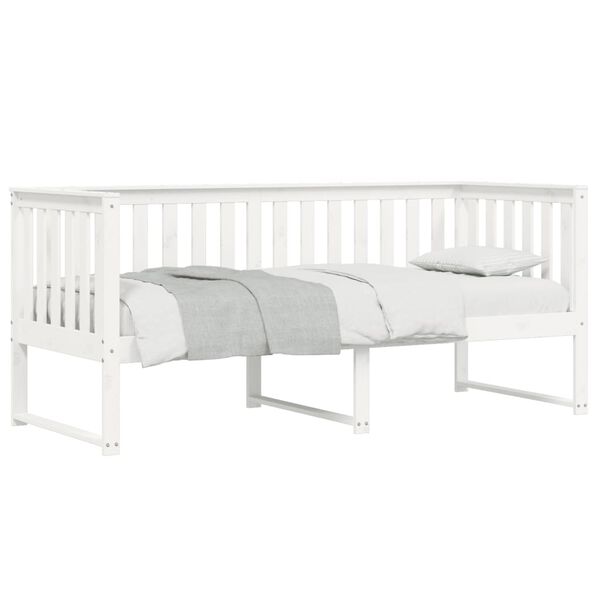 vidaXL Day Bed without Mattress White 80x200 cm Solid Wood Pine