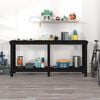 vidaXL Work Bench Black 180x50x80 cm Solid Wood Pine