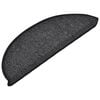 vidaXL Stair Mats 10 pcs 56x17x3 cm Anthracite Half Round