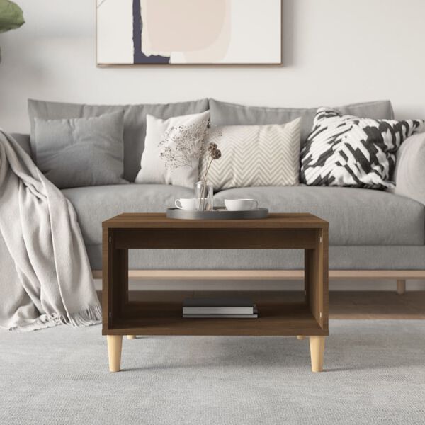 vidaXL Coffee Table Brown Oak 60x50x40 cm Engineered Wood