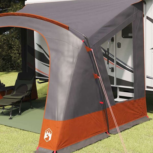 vidaXL Caravan Tent with Roof Grey and Orange 410 x 275 x 245 cm