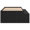 vidaXL Bed Frame with Drawer Black Oak 90 x 190 cm Engineered Wood