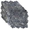 vidaXL Pebble Tiles Grey 30 x 30 cm River Pebble