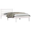 vidaXL Bed Frame White 225.5 x 95.5 x 69.5 cm Solid Pine Wood