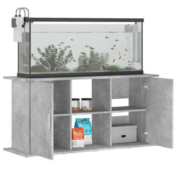 vidaXL Aquarium Stand Concrete Grey 121x41x58 cm Engineered Wood