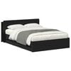 vidaXL Bed Frame with Storage Black 160 x 200 cm Engineered Wood