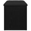 vidaXL Storage Bench Black Oak 82 x 42 x 45 cm Engineered Wood