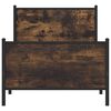 vidaXL Metal Bed Frame without Mattress Smoked Oak 80x200 cm
