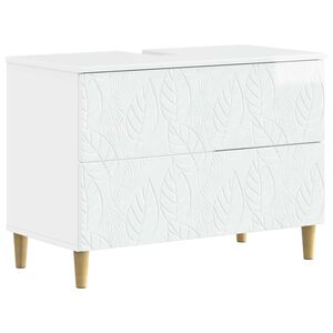 vidaXL Bathroom Sink Cabinet DELFT High Gloss White 82 x 41x 59 cm
