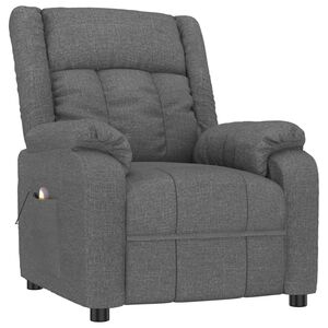 vidaXL Massage Chair Dark Grey Fabric