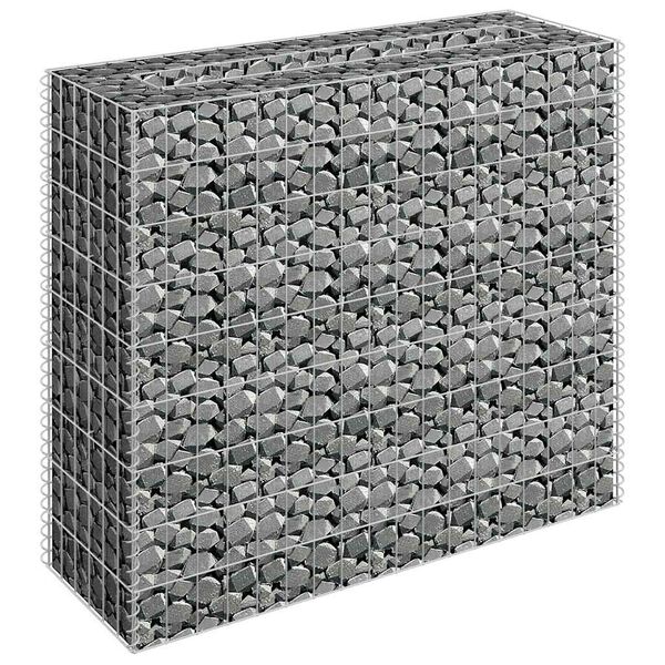 vidaXL Gabion Raised Bed Galvanised Steel 90x30x90 cm