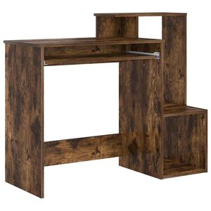 vidaXL Desk Smoked Oak 106 x 41 x 88.5 cm Engineered Wood