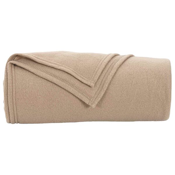 vidaXL Throw Blanket Camel 170 x 130 cm Fleece
