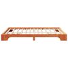 vidaXL Bed Frame Wax Brown 160 x 200 cm Solid Pine Wood