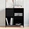 vidaXL Record Cabinet Black Oak 84.5 x 38 x 89 cm Engineered Wood