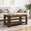 vidaXL Coffee Table with LED Smoked Oak 93x53x45 cm Engineered Wood