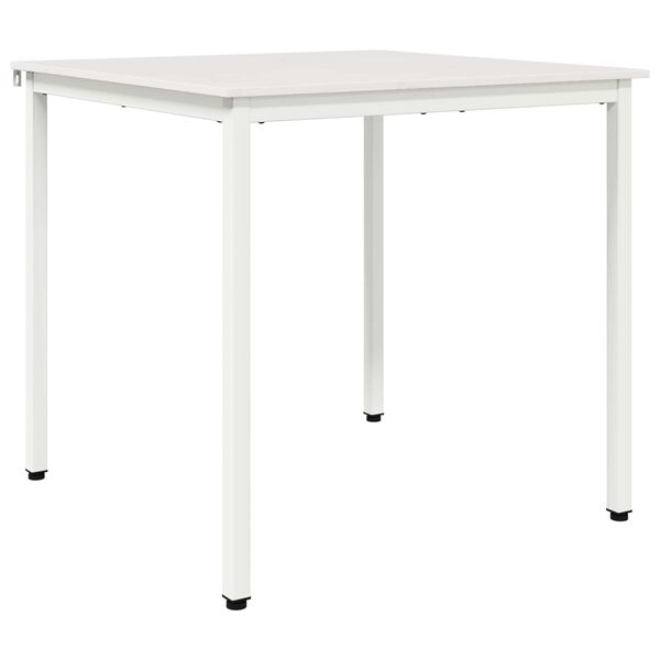 vidaXL Dining Table White 80 x 80 x 75 cm Solid Pine Wood