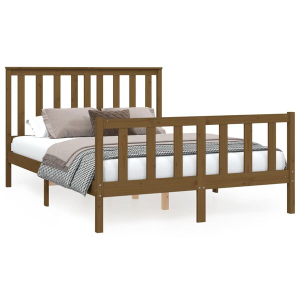 vidaXL Bed Frame without Mattress Honey Brown 120x200 cm Solid Wood Pine