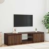 vidaXL TV Cabinet with LED Lights Brown Oak 140x40x36 cm