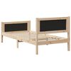 vidaXL Bed Frame with Headboard Dark Grey 90 x 190 cm Solid Pine Wood